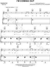 I'm coming out · diana ross. Diana Ross I M Coming Out Sheet Music In D Minor Transposable Download Print Sku Mn0177154
