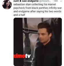 So No One Told You Life Was Gonna Be This Way Captain America Sebastian Stan On Instagram Yes King Get That Bread Avengers Marvel Infinitywar Iw Buckybar Sebastian Stan Marvel Funny Funny Marvel Memes