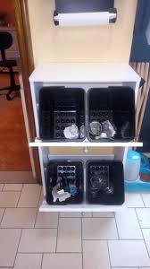 Transformation D Une Armoire A Chausures En Meuble De Tri A Dechets Meuble Poubelle Poubelle Tri Selectif Cuisine Poubelle Tri