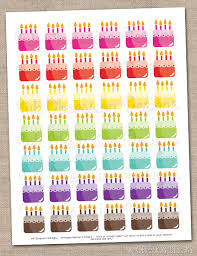 Cakes Instant Download Printable Planner Stickers For Birthdays Parties Anniversaries Digital Diy Planner Stickers Printable Planner Stickers Planner Stickers