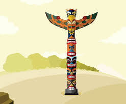 The park's visitor center and trails contain several different types of poles: Totem Pole Illustration Vector Vector Art Graphics Freevector Com