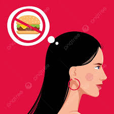 Gadis Kontemplatif Menganggap Makan Sehat Dan Pantang Dari Junk Food  Vektor, Cantik, Sampah, Berat Gambar Ilustrasi, Background Unduh Gratis di  Pngtree