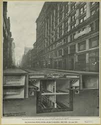 America S Gilded Age A Nyc Street Diagram Print Captioned Present Foundations Of Modern Buildings The Doubl New York Subway New York Pictures Ny Subway