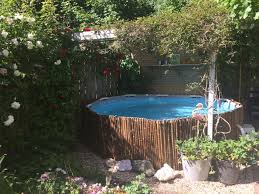 Intex Zwembad Met Bamboe Rand Tuin Zwembad Tuin Ideeen Tuin