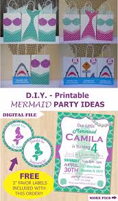 Mermaid Birthday Party Goodie Bags Mermaid Party Favor Bags Mermaid Birthday Party Ideas Little Mermaid Party T Mermaid Party Favors Bags Kids Themed Birthday Parties Printable Birthday Banner