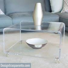 Clear Console In Storage 70x60 H 45 Acrylic Coffee Table Square Wood Coffee Table Living Room Table