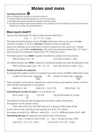 Mole calculation worksheet calculating moles and grams. C4 1 Moles And Mass Worksheet Gcse Aqa Unit C4 Chemical Calculations Teaching Resources