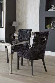 $229.00 cadence dining chair with linen natural seat Available At The Range These Sumptuous Black Velvet Chairs Are Studded With Silver Ring Detail White Leather Dining Chairs Luxury Chairs Dining Chairs Luxury