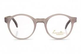 Brillenfassung Pantoform Grau Matt Brille Brillengestelle Panto Brille