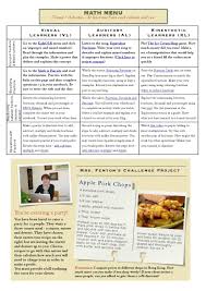 Math Menu Fractions Math Fractions Math Intervention