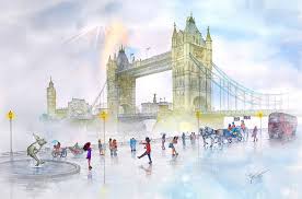 London bridge is between the city of london and southwark. Memories Of London Bridge England Painting By John Yato