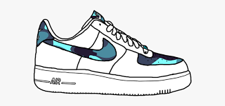 Air force one coloring pages. Nike Air Force One Svg Novocom Top