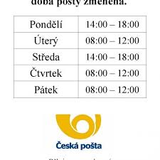 V neděli je stejně jako v ostatních prodejnách řetězce otevírací doba o hodinu kratší. Zmena Oteviraci Doby Ceske Posty Od 01 10 2020 Oficialni Stranky Obce Olovnice
