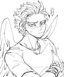 How to draw a hawk. Hawks My Hero Academia Drawing Easy Novocom Top