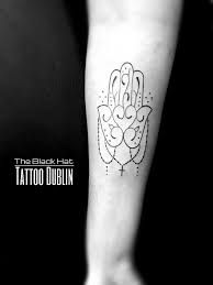 Hamsa Tattoo Or Fatima Hand For Protection And Guidance Small Hamsa Tattoo Geometric Hamsa Tattoo Small Hand Tattoos