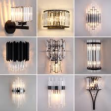 Jmzm Modern Black Crystal Wall Light Led Bathroom Lamp Bedside Wall Sconce For Bedroom Living Room Lamps Sconces Light Fixtures Led Indoor Wall Lamps Aliexpress