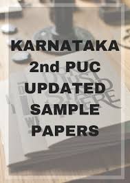 Karnataka 2nd Puc Model Question Paper 2020 Model Question Paper Question Paper Sample Paper