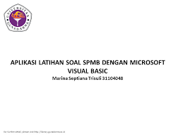 Factorial of a number in vb 6.0. Aplikasi Latihan Soal Spmb Dengan Microsoft Visual Basic Marina Septiana Trisuli For Further Detail Please Visit Ppt Download