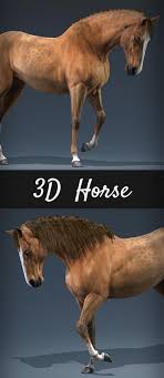 Horse 3d Model Brown Realistic In 2020 Horse Animation Horses Animation