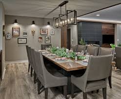 Guests dining in the scarlet dining room for dinner have their choice of six different appetizers and soups, two salads, and six entrees each night. Mounds View Dream Home Contemporary Dining Room Minneapolis By Becker Building Remodeling Inc Houzz