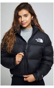 The North Face Nuptse Cropped Jacket Grey North Face Jacket Greynorthfacejacket The N North Face Jacket Outfit North Face Outfits North Face Puffer Jacket