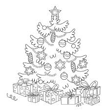 Ready to make the season bright? Coloring Page Outline Of Cartoon Christmas Tree With Ornaments And Gifts Stock Vector Illustration Of Outline Contour 83776999