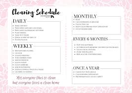 Free Printable Cleaning Schedule And Checklist Nonagon Style