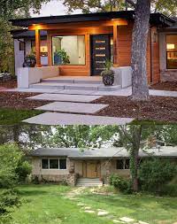 Click the images for a larger view. Denver Mid Century Home Gets Stunning Makeover Completely Transforming Its Curb Appeal Ranch House Exterior House Makeovers Exterior Remodel
