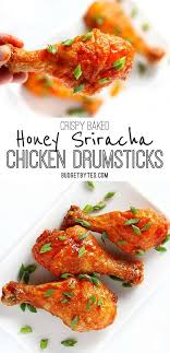 Crispy Baked Honey Sriracha Chicken Drumsticks Recipe In 2020 Chicken Drumstick Recipes Drumstick Recipes Sriracha Chicken