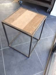1 bougeoir en forme de fer à cheval, h 20 cm, diamètre haut 10 cm. Table De Chevet En Fer Forge Et Plateau Bois Bca Materiaux Anciens