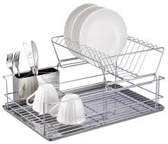 Rack bottom has silicone foot pad, protect the drainer from slip and desk from scratch. 2 Layer Stainless Steel Dish Drainer Buy Online In Andorra At Andorra Desertcart Com Productid 45546307