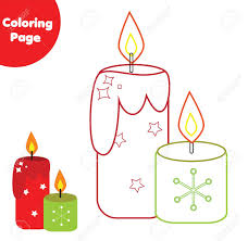 Coloring Page Educational Game For Children Color Candles Stock Photo Picture And Royalty Free Image Image 114084472