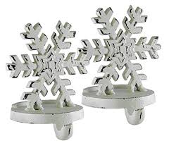 Maybe you would like to learn more about one of these? Creative Co Op Snowflake White Cast Iron Christmas Stocking Holder Set Of 2 Buy Online In Macau At Macau Desertcart Com Productid 33166404