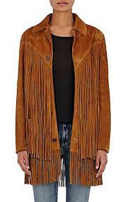 Saint Laurent Texan Fringed Jacket At Barneys Com Fringe Leather Jacket Fringe Jacket Leather Jackets Women