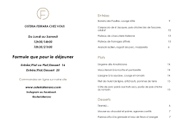 Osteria Ferrara Accueil Paris Menu Prix Avis Sur Le Restaurant Facebook