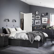King bedroom sets ikea tend to be present in small apartments and simple homes. Malm High Bed Frame 4 Storage Boxes Black Brown Luroy Queen Ikea