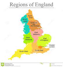 Karte von england große farbe; Bunte Karte Von England Mit Entwurf Auf Weissem Hintergrund Vektor Abbildung Illustration Von Politisch Vereinigt 121656251