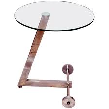 1960s Round Glass And Chrome Wheeled Side Table Vintage Side Table Side Table Vintage Table