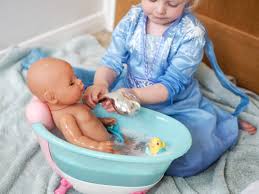 A daily bath or shower together will also allow you to model trust of the water. Baby Born Soft Touch Doll And Baby Born Bathtub Review Fizzy Peaches Blog