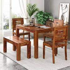 There are 138840 wooden dining room for sale on etsy, and they cost $42.99 on average. Kendalwood Furniture Premium Dining Room Furniture Wooden Dining Table With 3 Chairs 1 Bench Solid Wood 4 Seater Dining Set Price In India Buy Kendalwood Furniture Premium Dining Room Furniture