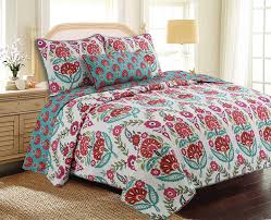 Our cotton coverlets, quilts, and bedspreads put traditional handcraftsmanship on display. Girls Fuchsia Flowers Full Queen 3 Piece Fuchsia Pink Flowers Print Pattern 100 Cotton Reversible Coverlet Bedspread For Kids Cozy Line Home Fashions Happy Garden Bedding Quilt Set Home Kitchen Bedding