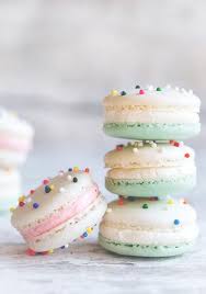 Cake Batter Macarons Bakers Royale Recipe Macaron Flavors Desserts Macaron Recipe