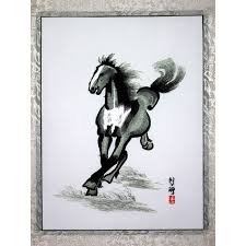 The model features a simple crank shaft to control the. Stickbild Galoppierendes Pferd Xu Beihong Chinesisches Bild Aus Suzhou Xishi De