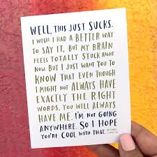 Awkward Sympathy Empathy Card In 2020 Notes For Friends Friends Quotes Birthday Card Sayings