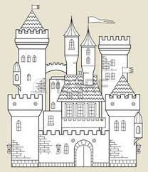 coloriage chateau dessin chevalier coloriages de vacances juives chavouot