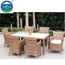 If you want to darken the color of wicker or rattan furniture, you'll get more even results if you use a dye, which has better permeability. China Wholesale Outdoor Patio Wicker Rattan Furniture Dining Table Set China Wholesale Dining Furniture Rattan Hotel Furniture