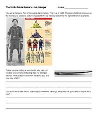 Bushido's growth and the rise of military feudalism in japan went hand in hand. Sixth Grade Samurai First Person Worksheet Japanese Bushido Code Scenario