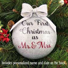 Personalized Our First Christmas Married Glitter Ornament Etsy First Christmas Ornament Christmas Ornaments First Christmas Married