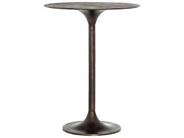 Four Hands Marlow Antique Rust 32 Wide Round Bar Height Dining Table Bar Height Dining Table Round Bar Modern Pub Table