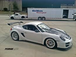 If This 438 Hp Porsche Cayman Rsr Track Toy On Forgeline Gz3r Wheels From Deman Motorsport Doesn T Get Your Juices Flo Porsche Cars Porsche Cayman S Motorsport